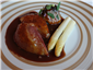 pigeon and white asparagus